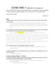 Illustrative PwnHero archive thumbnail for ANTH102 exam one; source document not shown