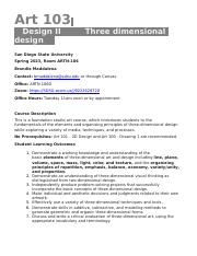 Illustrative PwnHero archive thumbnail for ART 103 Spring 2023 Syllabus; source document not shown