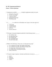 Illustrative PwnHero archive thumbnail for BA350 Organization Behavior - Exam 3 Practice; source document not shown
