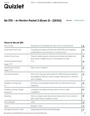 Illustrative PwnHero archive thumbnail for BA 370. - A Review Packet 2 (Exam 3) - [SDSU] Flashcards Quizlet; source document not shown