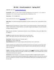 Illustrative PwnHero archive thumbnail for Course Syllabus - EE-310 - Spring 2017; source document not shown