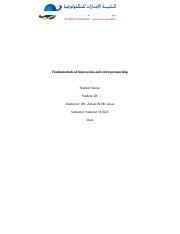 Illustrative PwnHero archive thumbnail for Fundamentals of Innovation & Entrepreneurship (GEN302); source document not shown