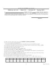 Illustrative PwnHero archive thumbnail for Math-151-Exam-2-Spring-2019-1; source document not shown