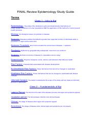 Illustrative PwnHero archive thumbnail for FINAL Epidemiology Notes; source document not shown