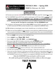 Illustrative PwnHero archive thumbnail for Physics180A Spring2020 Test2 FormA Solns; source document not shown