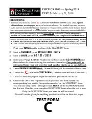 Illustrative PwnHero archive thumbnail for S18 Test 2 Form C; source document not shown