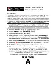 Illustrative PwnHero archive thumbnail for Physics Exam #1 A; source document not shown