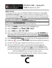 Illustrative PwnHero archive thumbnail for Physics180B Spring2017 Test3FormC; source document not shown