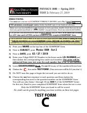 Illustrative PwnHero archive thumbnail for Physics180B Spring2019 Test2 FormC; source document not shown