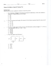Illustrative PwnHero archive thumbnail for Physics 196 Practice Test 2; source document not shown