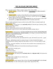 Illustrative PwnHero archive thumbnail for PSY 211 EXAM 3 Review Sheet; source document not shown