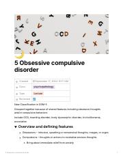 Illustrative PwnHero archive thumbnail for 5 Obsessive compulsive disorder; source document not shown